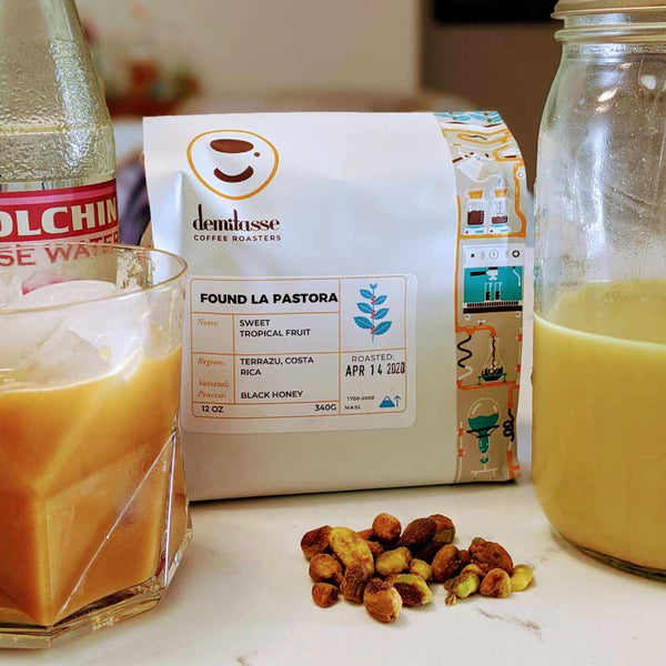 Quarantine Drinks V.8 Pistachio Rose Latte Demitasse