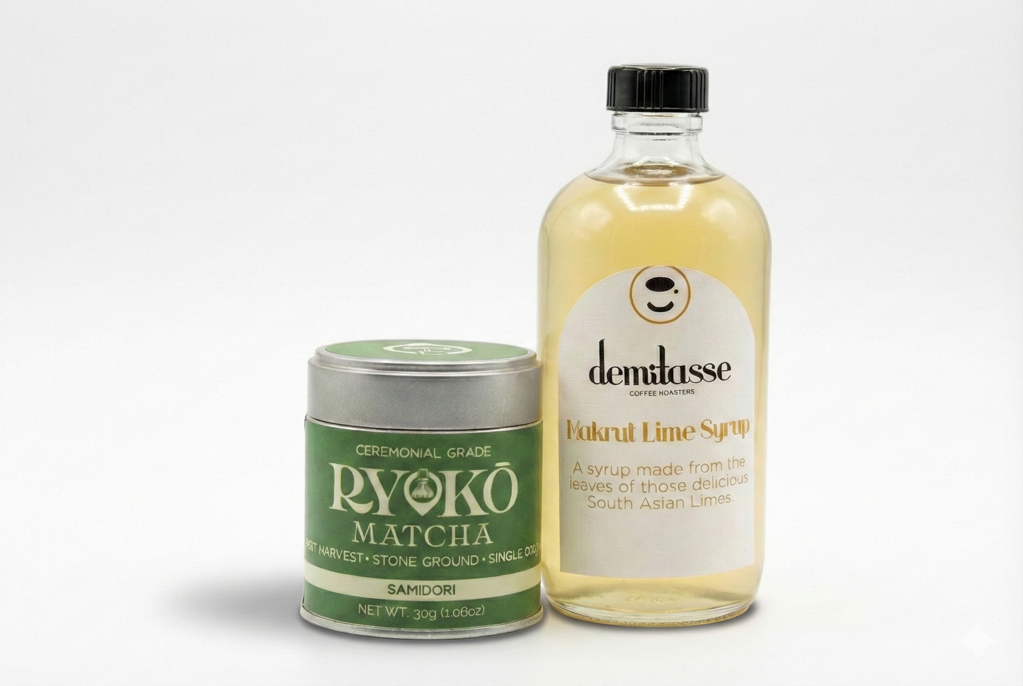 Makrut Lime Syrup + Ryokō Samidori Matcha