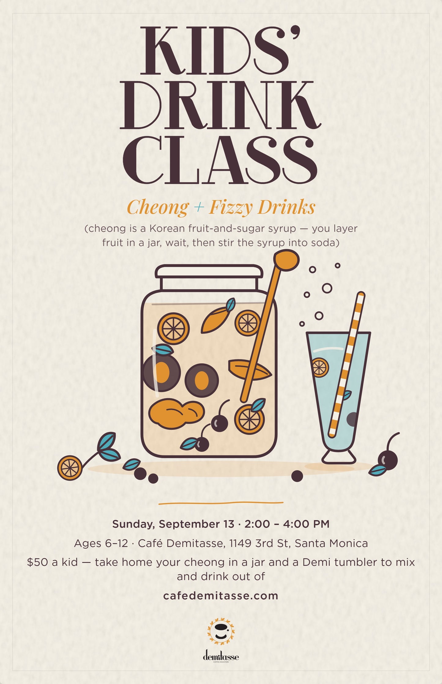 Kids' Drink Class — Cheong + Fizzy Drinks