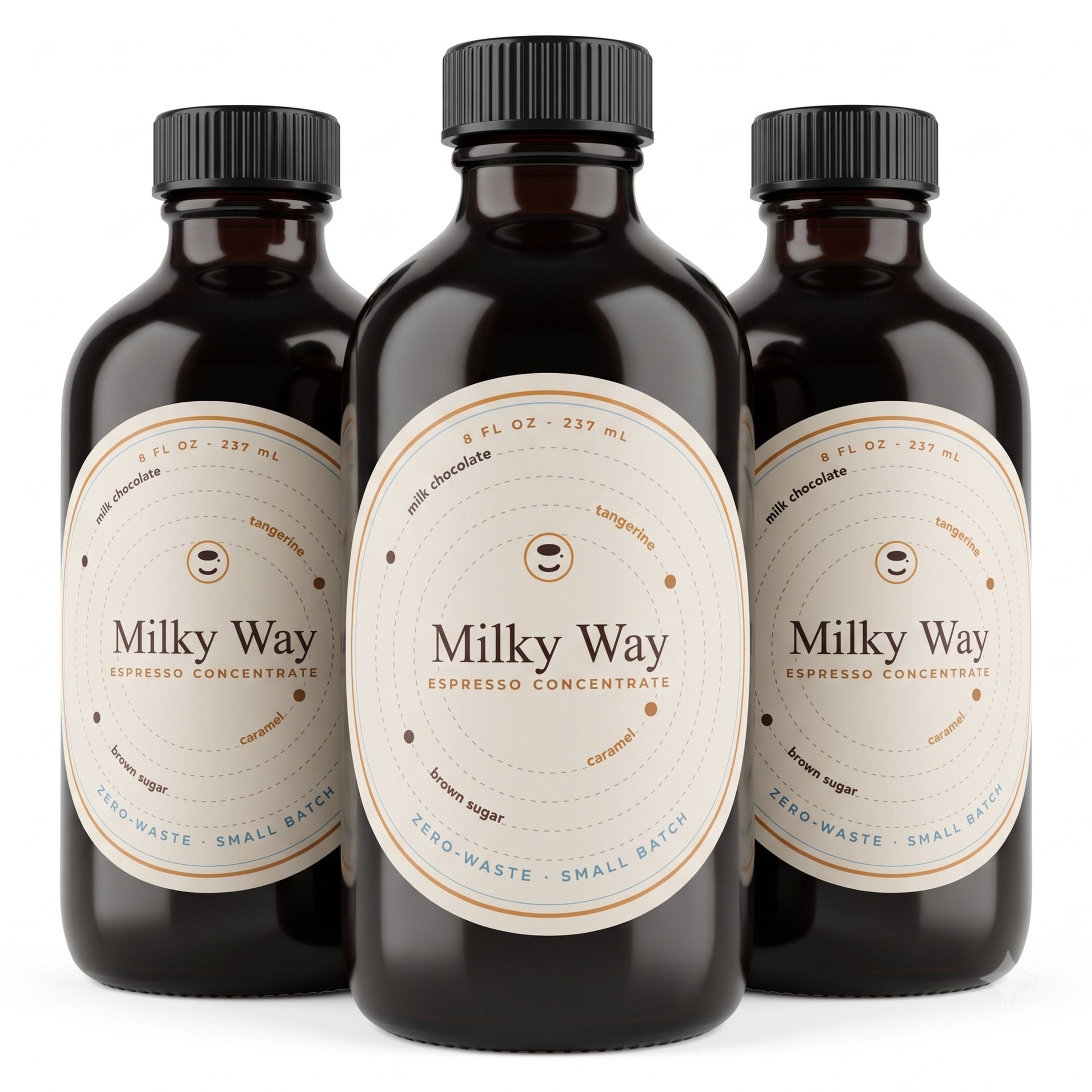 Milky Way Espresso Concentrate bottle — 8 fl oz — Café Demitasse