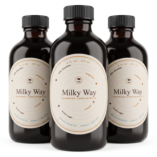 Milky Way Espresso Concentrate bottle — 8 fl oz — Café Demitasse